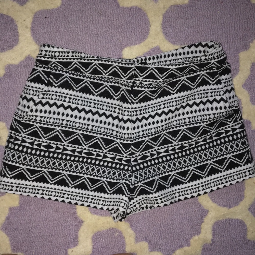 Aztec knit shorts